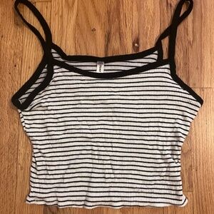 Black and White Striped Tank Top